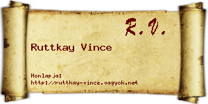 Ruttkay Vince névjegykártya
